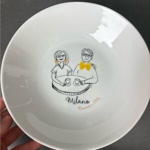Set of 2 Milano White pasta plates